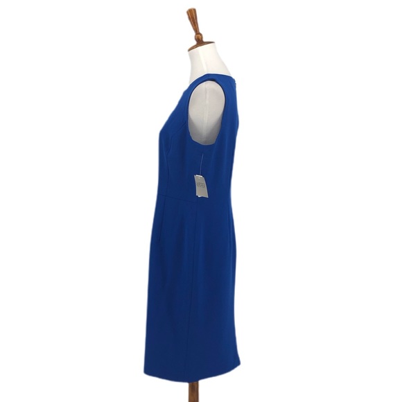 Kasper Blue Sleeveless Sheath Style Dress - Picture 3 of 8